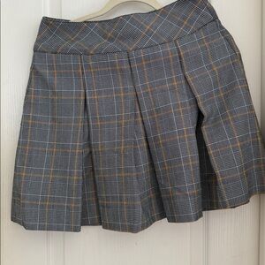 Parker Checkered Skirt in Black/ gray  and Orange
